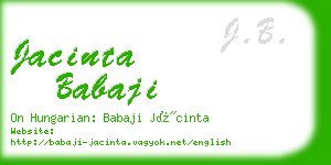 jacinta babaji business card